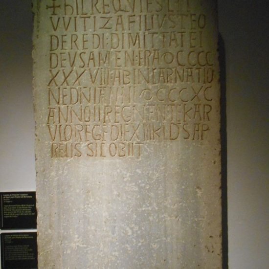 Lápida de Witiza, museo de historia de Barcelona - Orígenes de Europa