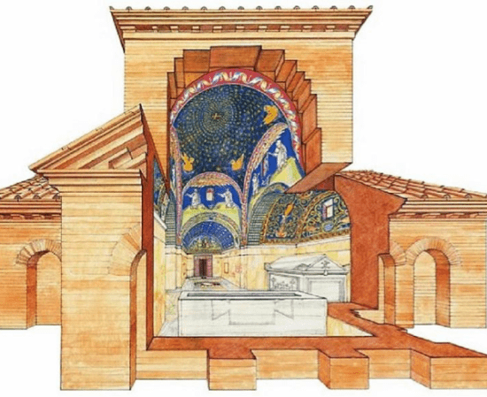 Corte Transversal del Mausoleo Gala Placidia - Orígenes de Europa