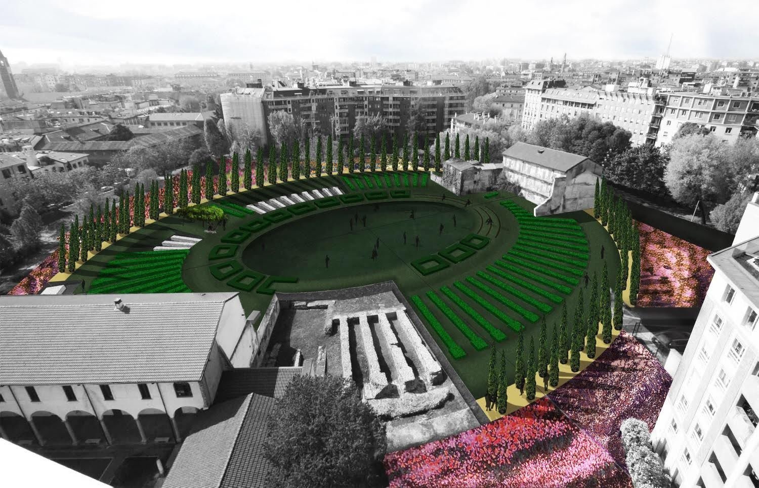 ANFITEATRO DI MEDIOLANUM (MILÁN, ITALIA) | Imagen extraída de Touring Club Italiano